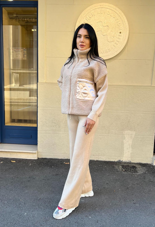 COMPLEU KATE - BEIGE - Magazin de haine online