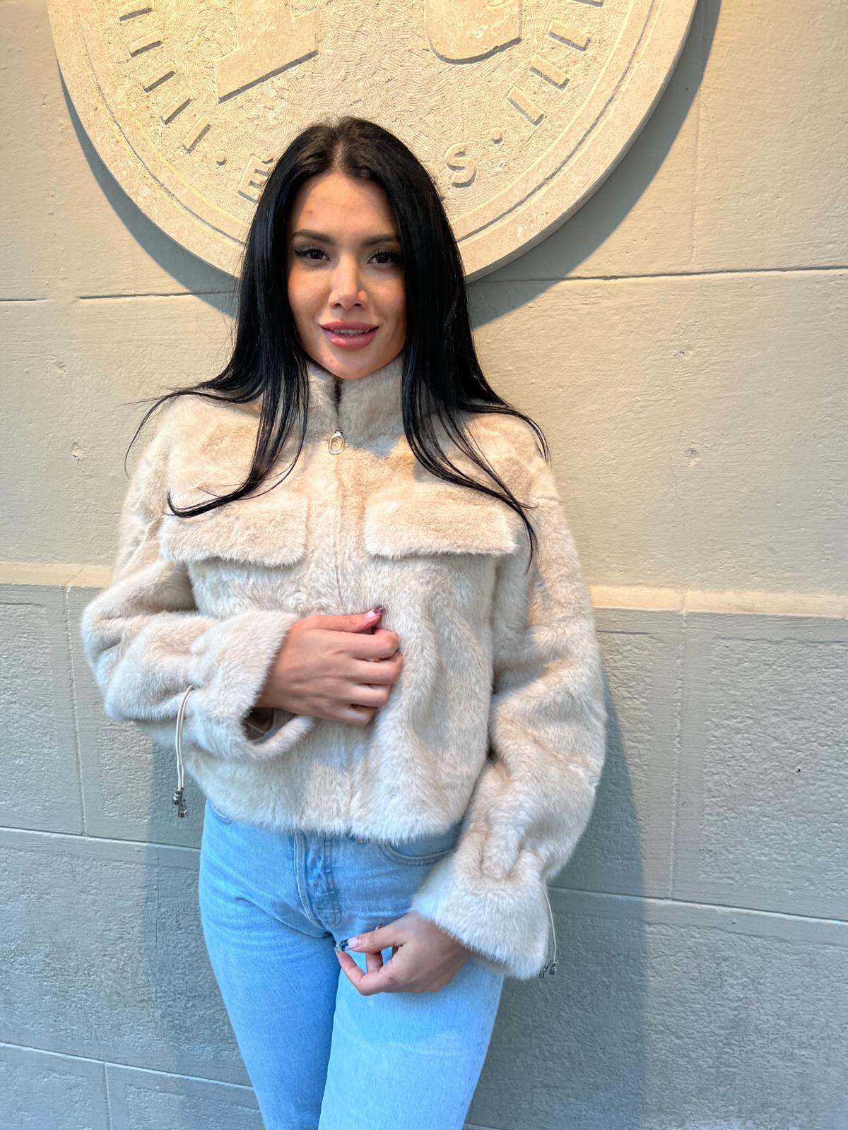 GEACA BLANA ECOLOGICA - BEIGE - Magazin de haine online