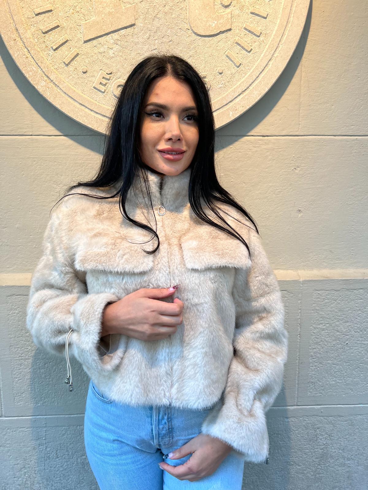 GEACA BLANA ECOLOGICA - BEIGE - Magazin de haine online